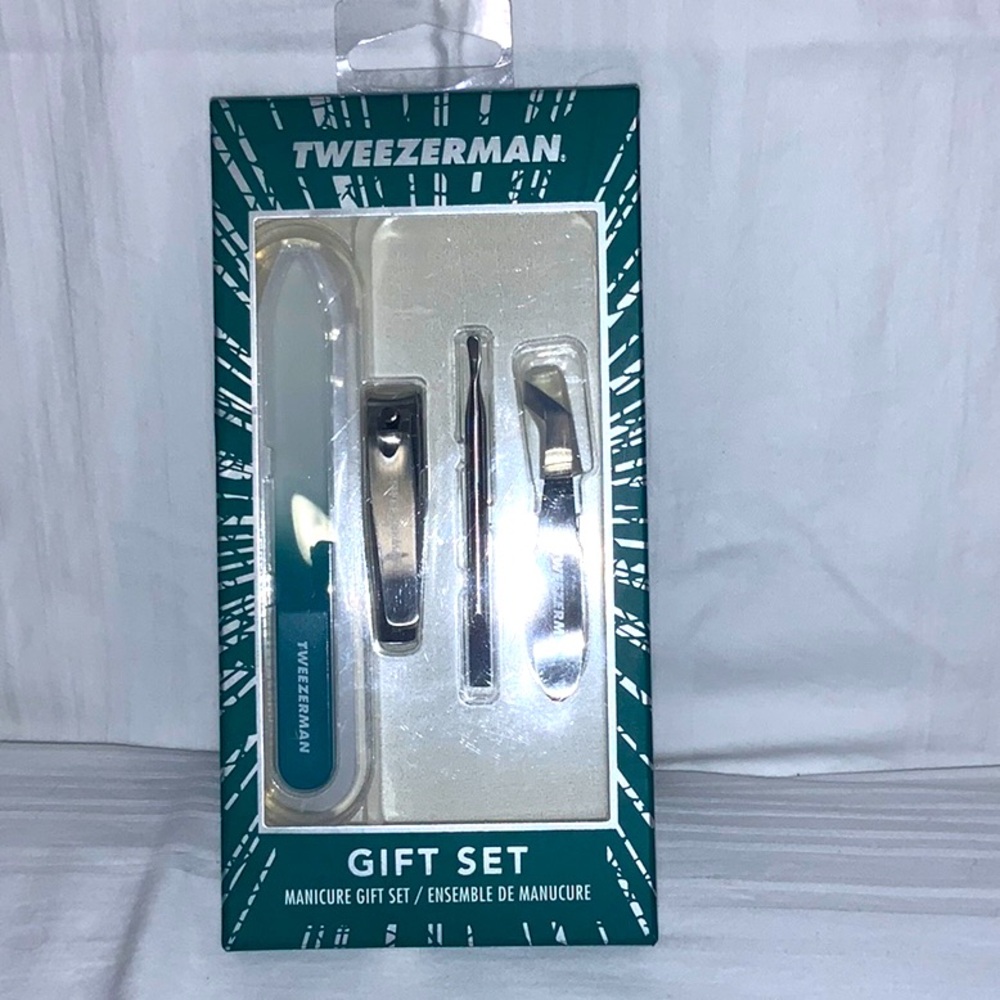 4 pc Glass Tweezerman Set - NIB